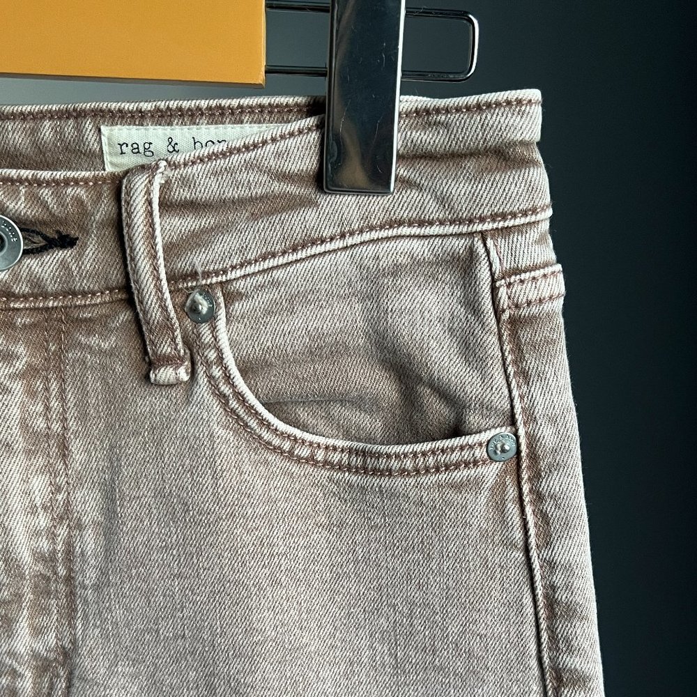 Rag & Bone Rose Glitz Nina High Rise Ankle Cigarette Jeans - Picture 9 of 12